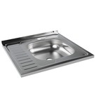 Мойка кухонная «Владикс», накладная, без сифона, 60×60 см, правая, нержавеющая сталь 0.4 мм - Фото 2