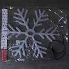 Фигура "Снежинка" d=60 см, пластик, 196 LED, бегущий эффект, 220V, БЕЛО СИНИЙ - Фото 4