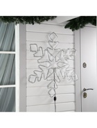 Светодиодная фигура «Снежинка», 95 см, дюралайт, 216 LED, 220 В, мерцание, свечение синий/белый - фото 60776175