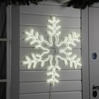 Неоновая фигура «Снежинка», 85 см, 1080 LED, 220 В, свечение белое - фото 2056497