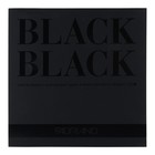 Альбом для графики 200 x 200 мм, 20 листов на склейке Fabriano BlackBlack, Satin, 300 г/м², чёрный - Фото 1