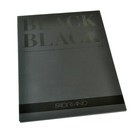 Альбом для графики В4, 240 x 320 мм, 20 листов на склейке Fabriano BlackBlack, Satin, 300 г/м², чёрный - Фото 1