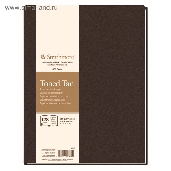 Блокнот для рисунков А4, 64 листа Strathmore Toned Tan 400 Series, 118 г/м² - Фото 1
