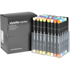 Маркер худож набор StyleFile 48цв  (2 ст: пулевид/скош) 0.2/0.6 основные цвета A - Фото 1