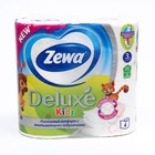 Туалетная бумага Zewa Deluxe Kids, 3 слоя, 4 шт. - Фото 1