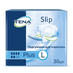 Подгузники для взрослых Tena Slip Plus, размер L (100-150 см), 30 шт