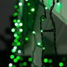 Гирлянда «Бахрома» 3 × 0.6 м, IP44, УМС, тёмная нить, 160 LED, свечение зелёное, мерцание белым, 220 В - Фото 3