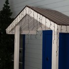 Гирлянда "Бахрома" 3 х 0.6 м , IP44, УМС, тёмная нить, 160 LED, свечение красное, мерцание белым, 220 В - Фото 2