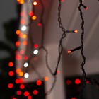 Гирлянда "Бахрома" 3 х 0.6 м , IP44, УМС, тёмная нить, 160 LED, свечение красное, мерцание белым, 220 В - Фото 3