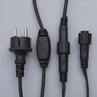 Гирлянда "Бахрома" 3 х 0.6 м , IP44, УМС, тёмная нить, 160 LED, свечение красное, мерцание белым, 220 В - Фото 5