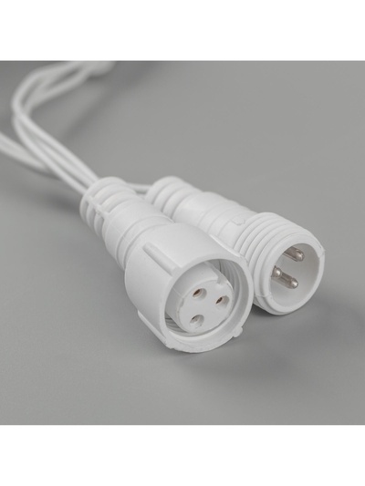 Гирлянда «Бахрома» 3×0.6 м, IP44, УМС, белая нить, 160 SMD-LED, свечение мульти, 220 В