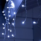Гирлянда «Бахрома» 3 × 0.6 м, IP44, УМС, белая нить, 160 SMD-LED, свечение белое, 220 В - Фото 3