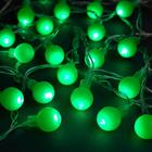 Гирлянда «Нить» 5 м с насадками «Шарики зелёные», IP20, прозрачная нить, 30 LED, свечение зелёное, 8 режимов, 220 В - фото 8735309