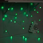 Гирлянда «Нить» 5 м с насадками «Шарики зелёные», IP20, прозрачная нить, 30 LED, свечение зелёное, 8 режимов, 220 В - Фото 3
