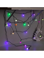 Гирлянда «Нить» 5 м с насадками «Шарики белые», IP20, тёмная нить, 20 LED, свечение мульти (RG/RB), мигание, 220 В - фото 118556931 Гирлянда «Нить» 5 м с насадками «Шарики белые», IP20, тёмная нить, 20 LED, свечение мульти (RG/RB), мигание, 220 В - фото 118556931