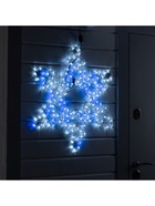 Светодиодная фигура «Снежинка», 78 см, дюралайт, 168 LED, 220 В, мерцание, свечение белый/синий - Фото 6