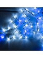 Светодиодная фигура «Снежинка», 78 см, дюралайт, 168 LED, 220 В, мерцание, свечение белый/синий - Фото 8