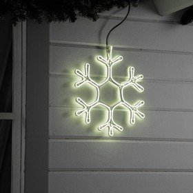 Неоновая фигура «Снежинка», 40 см, 360 LED, 220 В, свечение белое