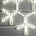 Неоновая фигура «Снежинка», 50 см, 480 LED, 220 В, свечение белое - фото 9019246