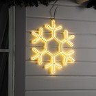 Неоновая фигура «Снежинка», 50 см, 480 LED, 220 В, свечение тёплое белое - фото 318633646
