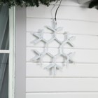 Неоновая фигура «Снежинка», 50 см, 480 LED, 220 В, свечение тёплое белое - Фото 2