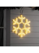 Неоновая фигура «Снежинка», 50 см, 480 LED, 220 В, свечение тёплое белое 3661984