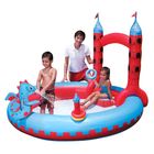 Бассейн надувной игровой, "Замок", с распылителем, 201 х 193 х 140 см, кольца, от 2 лет - Фото 1