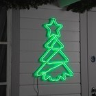 Неоновая фигура «Ёлочка», 47 × 77 см, 480 LED, 220 В, свечение зелёное - фото 8735360