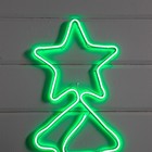 Неоновая фигура «Ёлочка», 47 × 77 см, 480 LED, 220 В, свечение зелёное - Фото 3