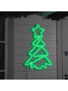 Неоновая фигура «Ёлочка», 47×77 см, 480 LED, 220 В, свечение зелёное - Фото 6