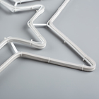 Фигура из неона "Звезда двойная", 51х51 см, 360 LED, 220V, БЕЛЫЙ-СИНИЙ - Фото 3