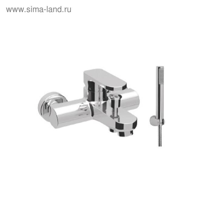 Смеситель для ванны Zipponi SPLINE, 1-рычажный, с ручной лейкой в комплекте, цвет хром - Фото 1