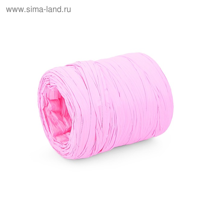 Лента матовая из полисилка, светло-розовая, 50 м - Фото 1