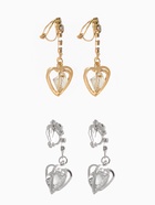 Клипсы для ушей QF «Грация», сердце объёмное, цвет МИКС - Фото 4