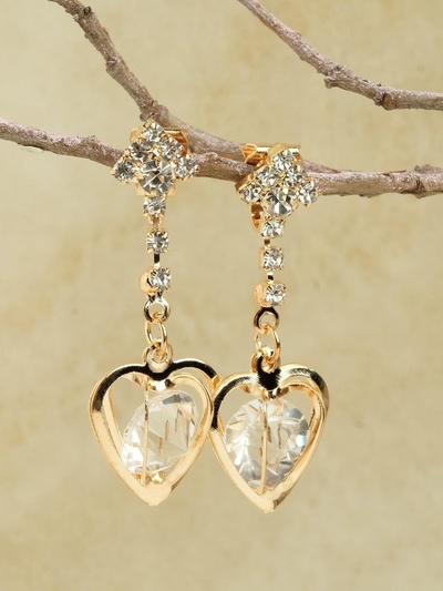 Клипсы для ушей QF «Грация», сердце объёмное, цвет МИКС