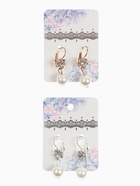 Серьги с жемчугом «Грация» цветы с бусиной, цвет МИКС - фото 65483182