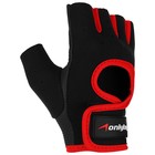 Перчатки спортивные ONLYTOP, р. XL, цвет чёрный/красный - Фото 4