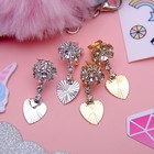 Серьги-клипсы детские "Выбражулька" принцесска, сердечки, цвет МИКС - Фото 1