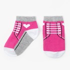 Носки Крошка Я «Кеды», 12–14 см, розовый - Фото 1