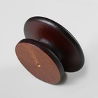 Ручка мебельная кнопка "Плоская", крашеная, цвет темный орех, d-57, L-35 мм - Фото 2