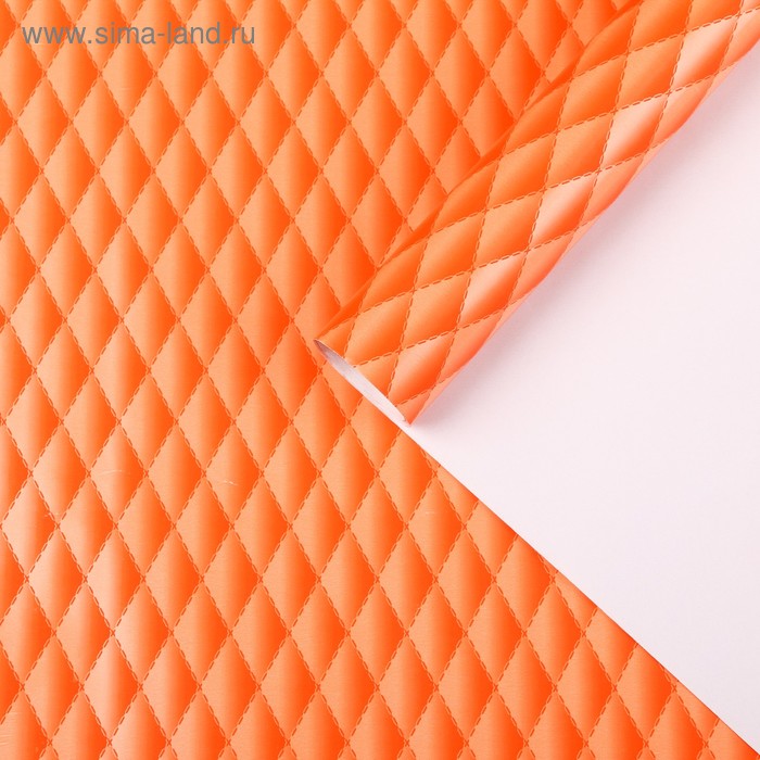 Бумага для декорирования "Наппа", оранжевый, 0,7 х 2 м - Фото 1