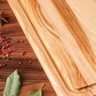 Доска для подачи и нарезки Доброе дерево «Лабиринт», 40×25 см, массив ясеня - Фото 3