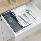 Лоток раздвижной, цвет белый/антрацит - Фото 2