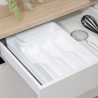 Лоток раздвижной, цвет белый/антрацит - Фото 3