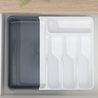 Лоток раздвижной, цвет белый/антрацит - Фото 5