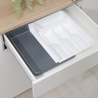 Лоток раздвижной, цвет белый/антрацит - Фото 6