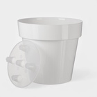 Кашпо для цветов со вставкой Plast-Avenue «Порто», 15 л, пластик, белое - Фото 4