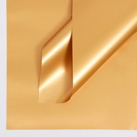 Плёнка матовая двухсторонняя "Эссенс",золотой, 57 х 57 см