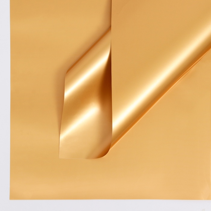 Плёнка матовая двухсторонняя "Эссенс",золотой, 57 х 57 см - Фото 1