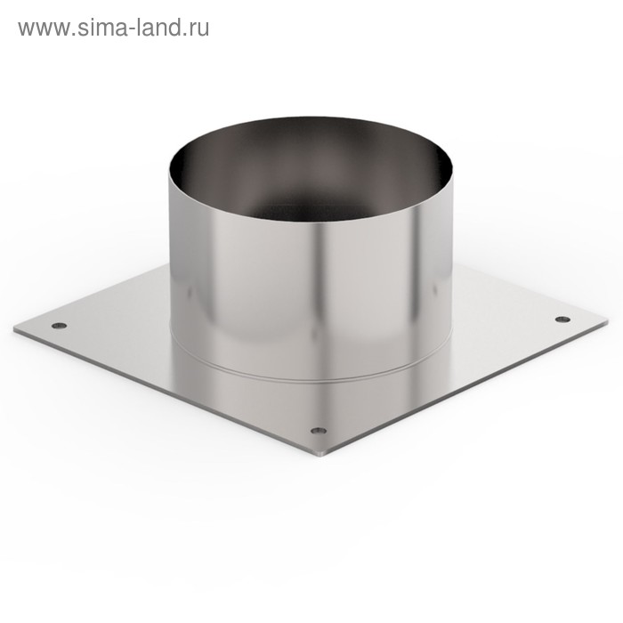 Потолочно проходной узел дымохода «УМК», d=180 мм, холодный, оцинкованная нержавеющая сталь, круглый - Фото 1